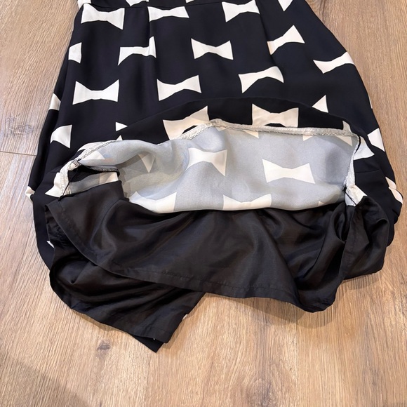 Kate Spade Women’s Cora Bow AOP Midi Shift Dress Viscose Black White Size 12 - Picture 7 of 12